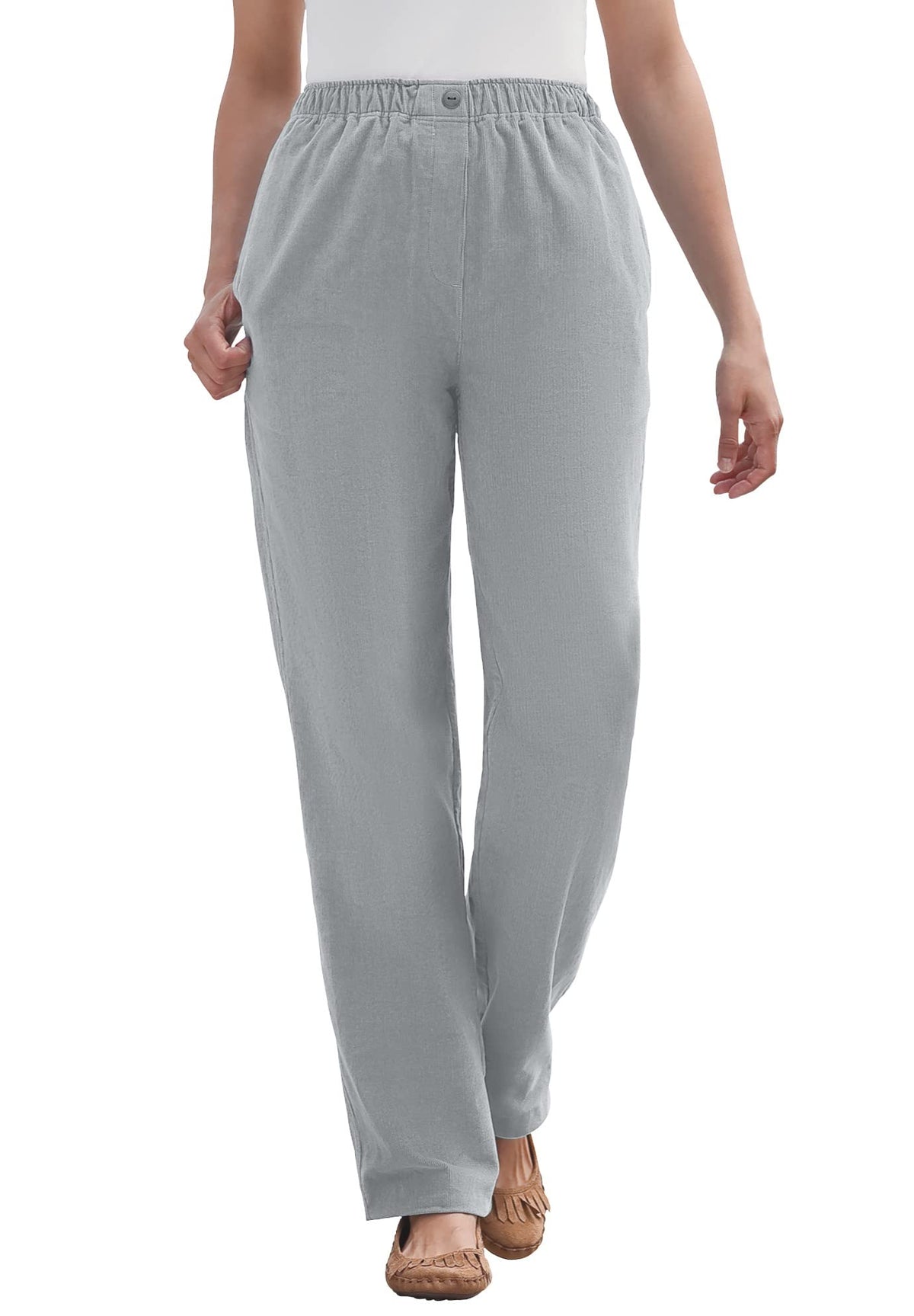 Woman Within 7-Day Corduroy Straight-Leg Pant