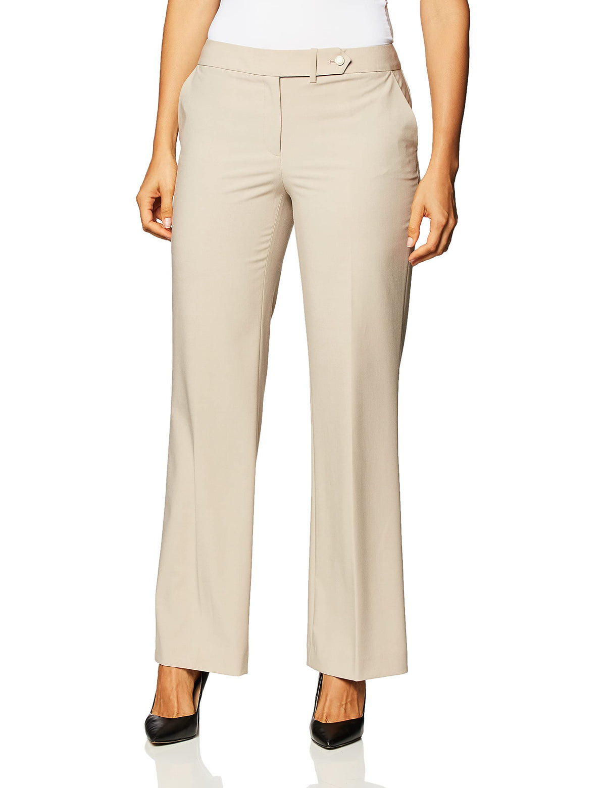 Calvin Klein Women's Classic Fit Straight Leg Lux Suit Pants