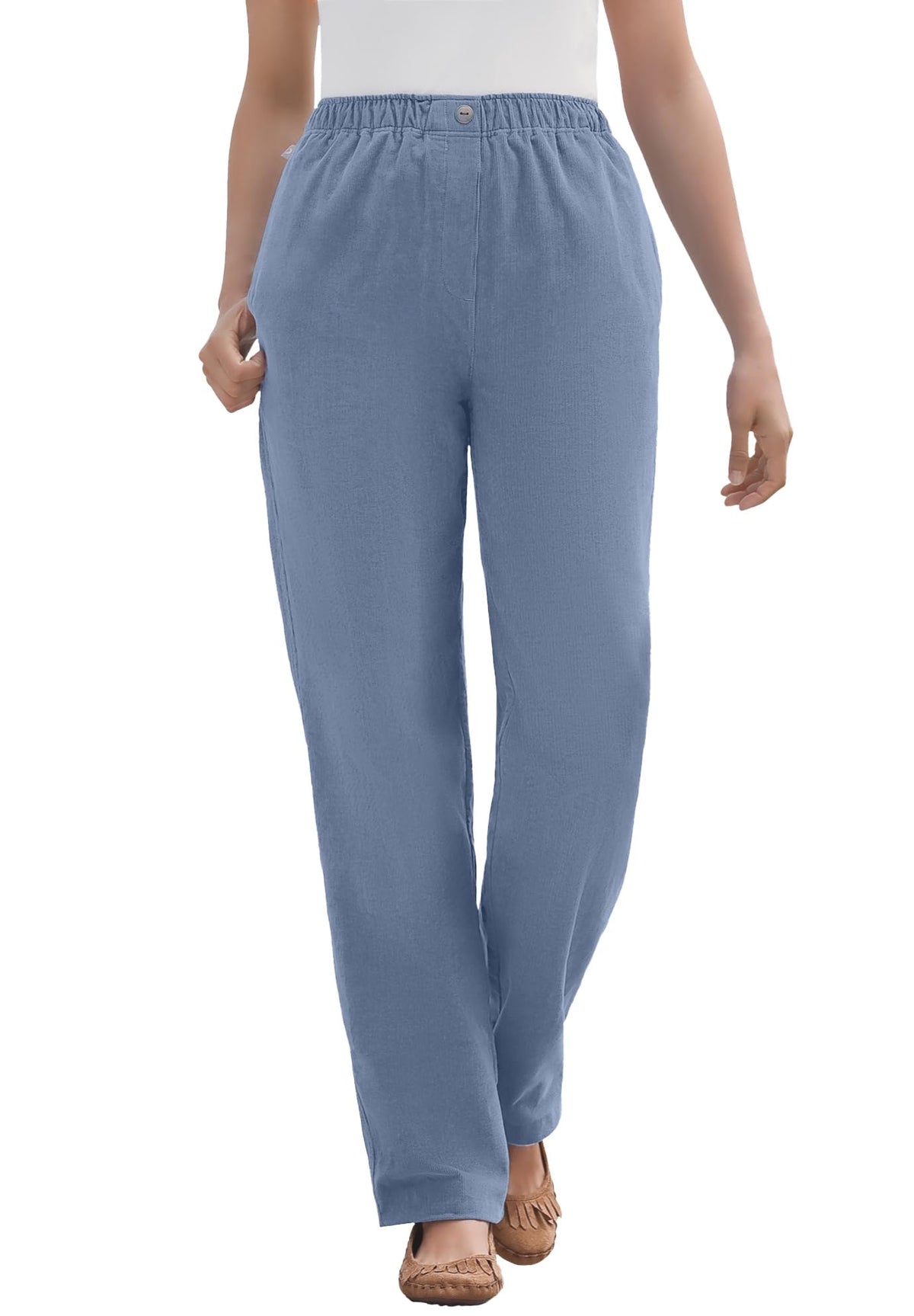 Woman Within 7-Day Corduroy Straight-Leg Pant