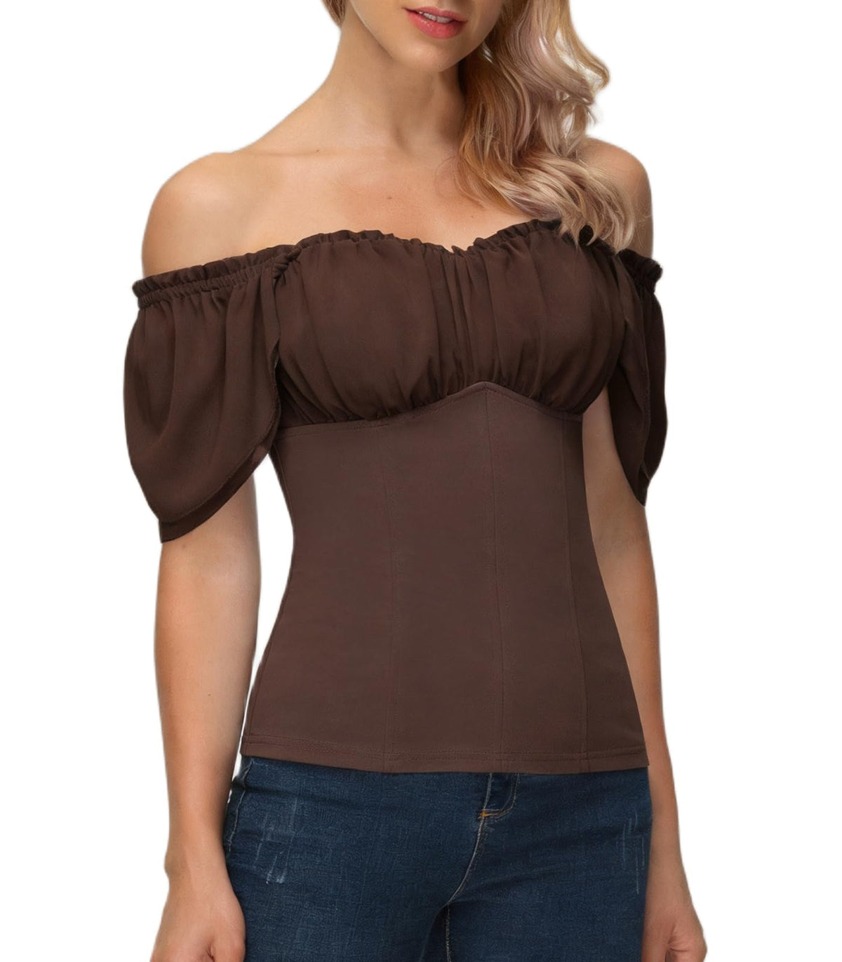 Scarlet Darkness Off the Shoulder Tops for Women Renaissance Pirate Shirt