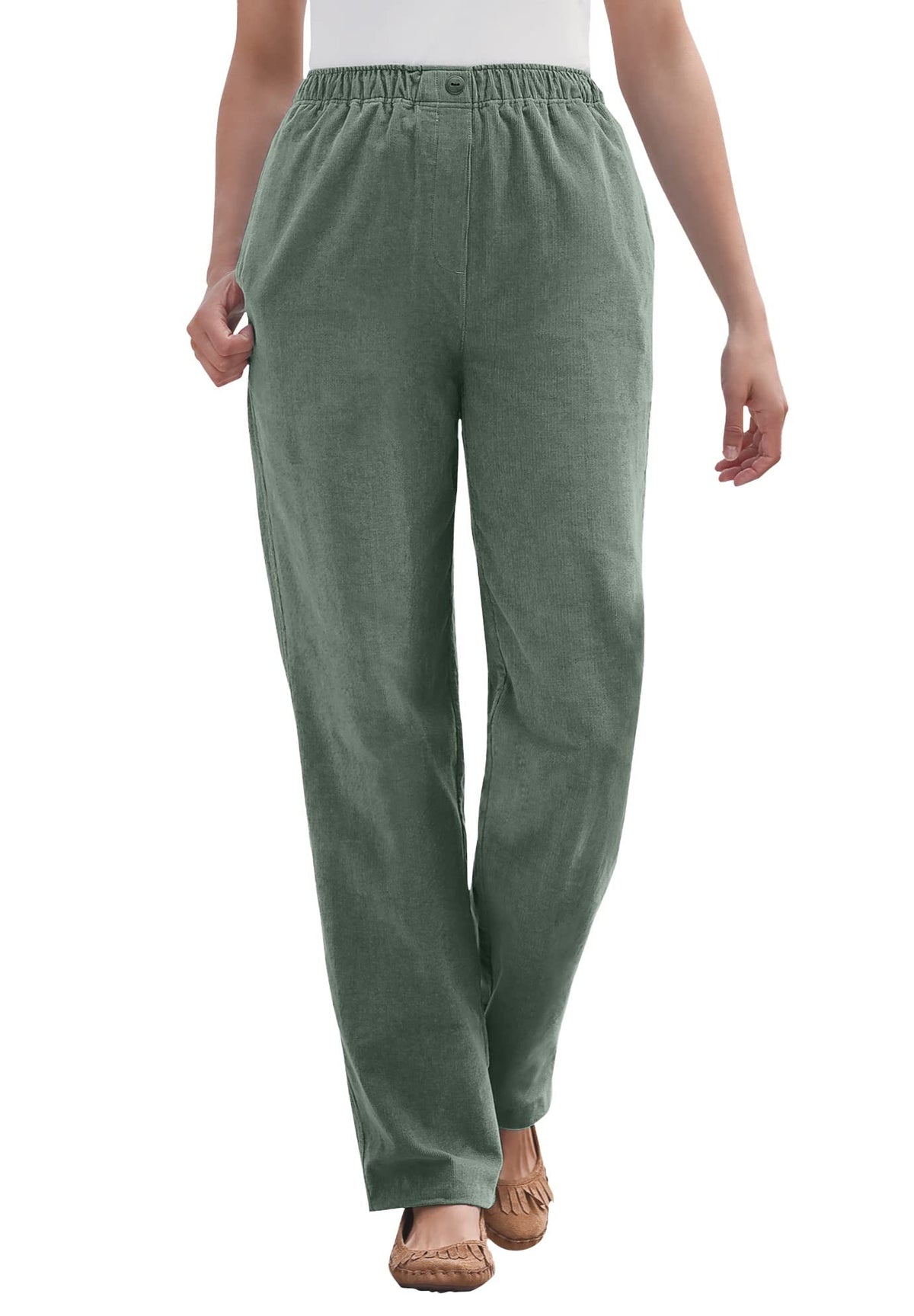 Woman Within 7-Day Corduroy Straight-Leg Pant