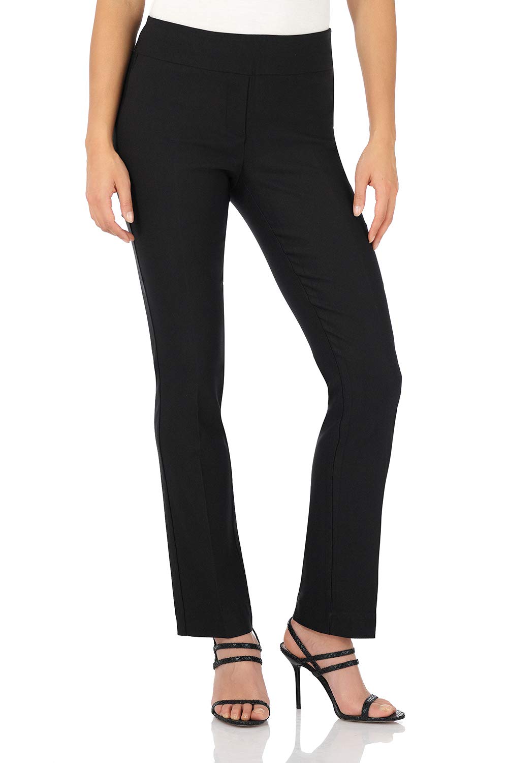 Rekucci Women's Ease Into Comfort Stretchy Straight Leg Office Pant with Tummy Control