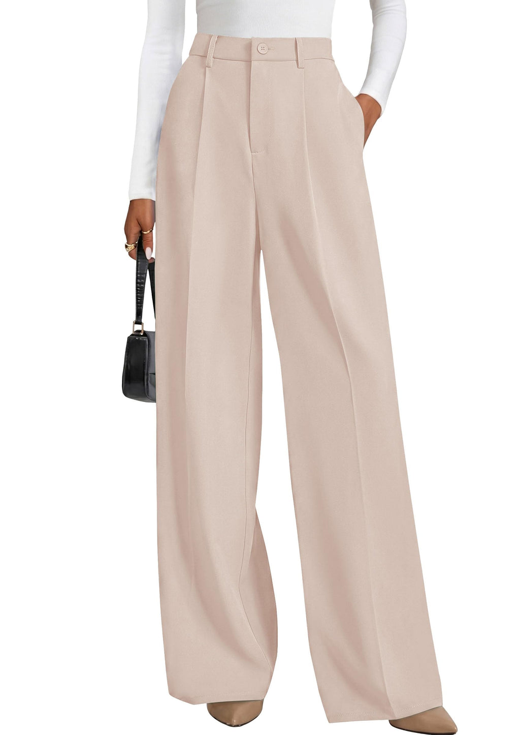 PRETTYGARDEN Women's Flowy Wide Leg Dress Pants