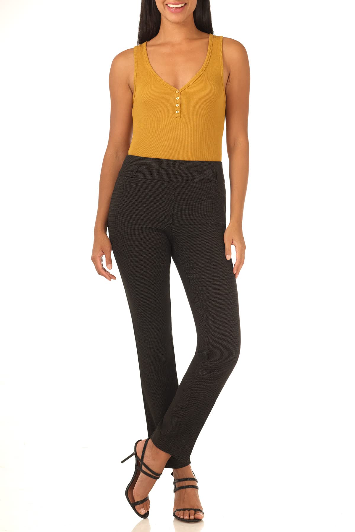 Rekucci Women's Ease into Comfort Stretch Office Casual Slim Pant