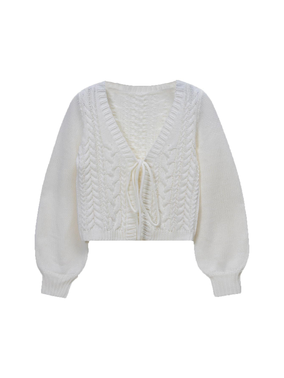 SOLY HUX Women's Cropped Cardigan Sweaters Tie Front Bow Cardigan