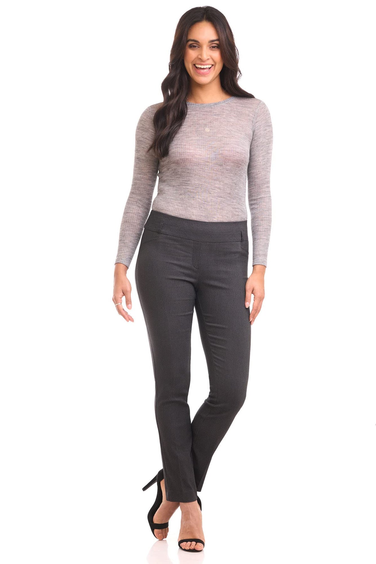 Rekucci Women's Ease into Comfort Stretch Office Casual Slim Pant