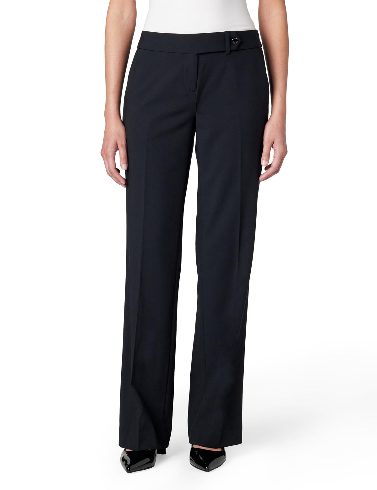 Calvin Klein Women's Classic Fit Straight Leg Lux Suit Pants