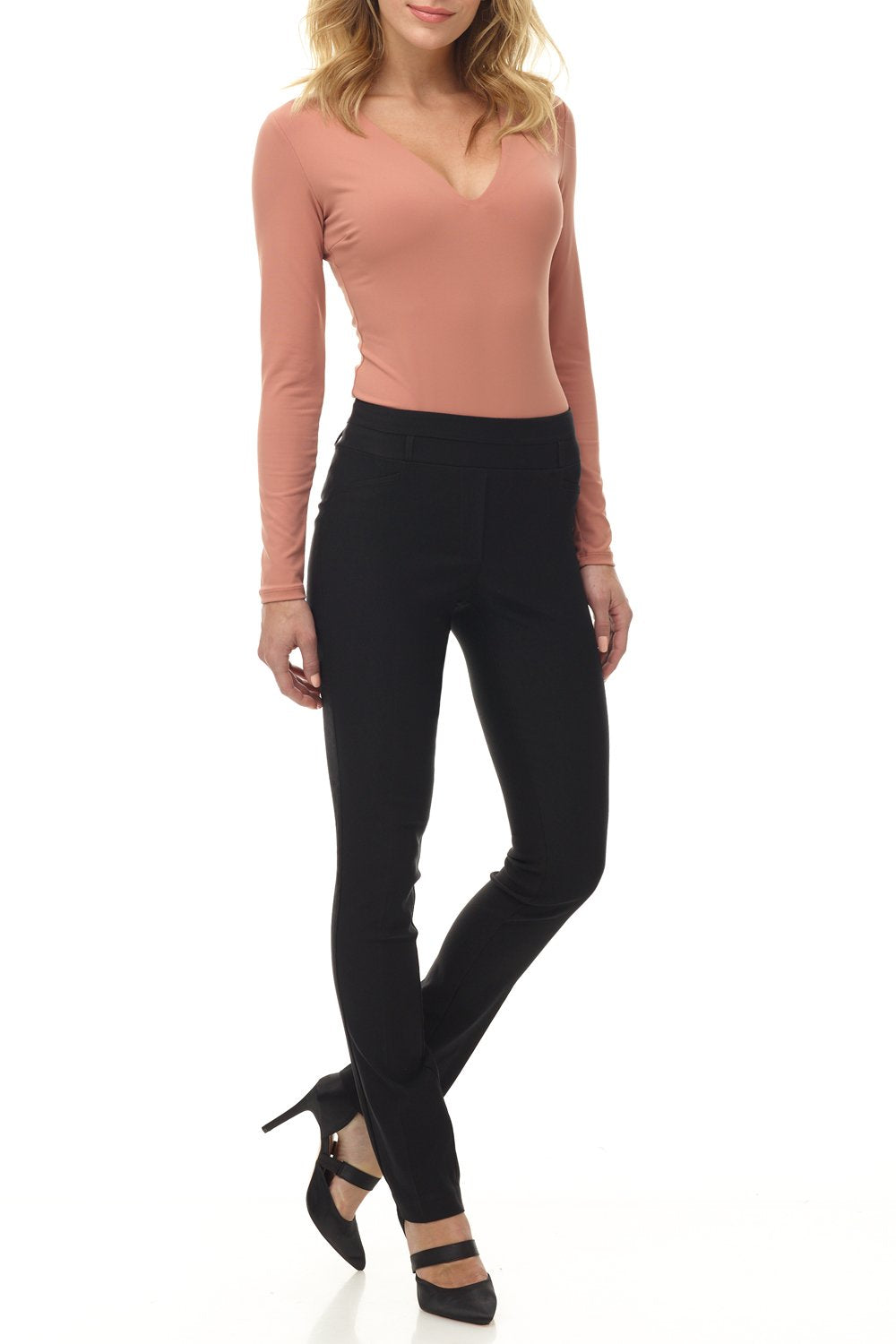 Rekucci Women's Ease into Comfort Stretch Office Casual Slim Pant