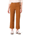 Amazon Essentials Women's High-Rise Slim-Fit Stretchy Ankle-Length Wide-Leg Khaki Pant
