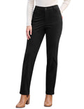 Vetinee Corduroy Pants for Women Elastic High Waisted Straight Leg Trousers