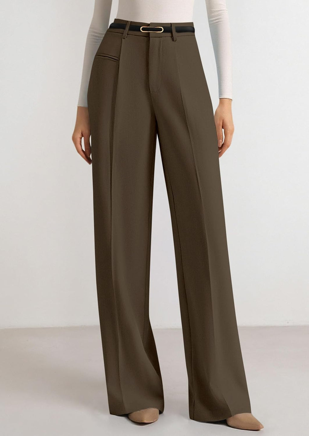 PRETTYGARDEN Women's Tailored Wide Leg Work Dress Pants