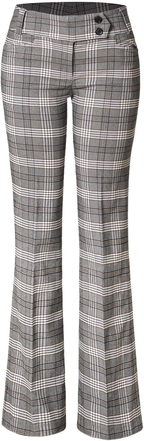 Design by Olivia Women's Dress Pants Bootcut Work Slacks Stretch Office