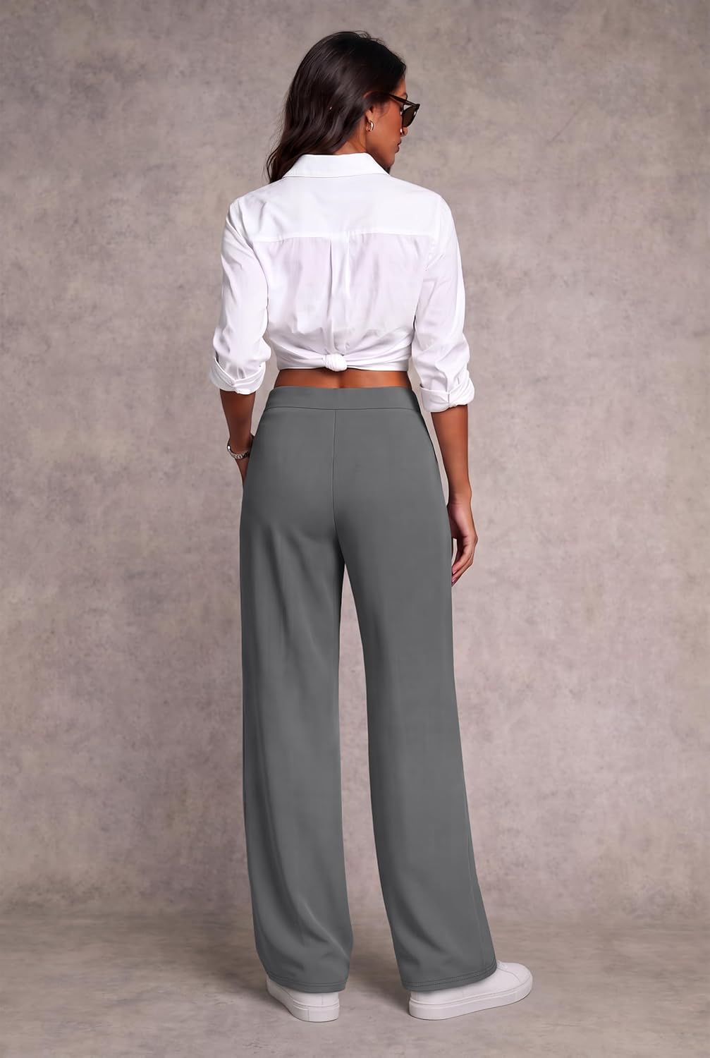 Women Fall Wide Leg Pants Business Casual Outfits Trousers Slacks Trendy