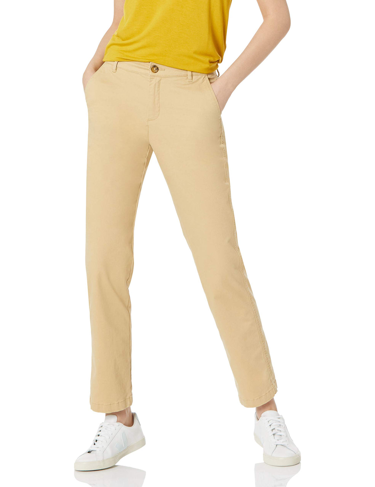 Amazon Essentials Women's Slim Fit Straight Leg Stretch Twill Chino Pant