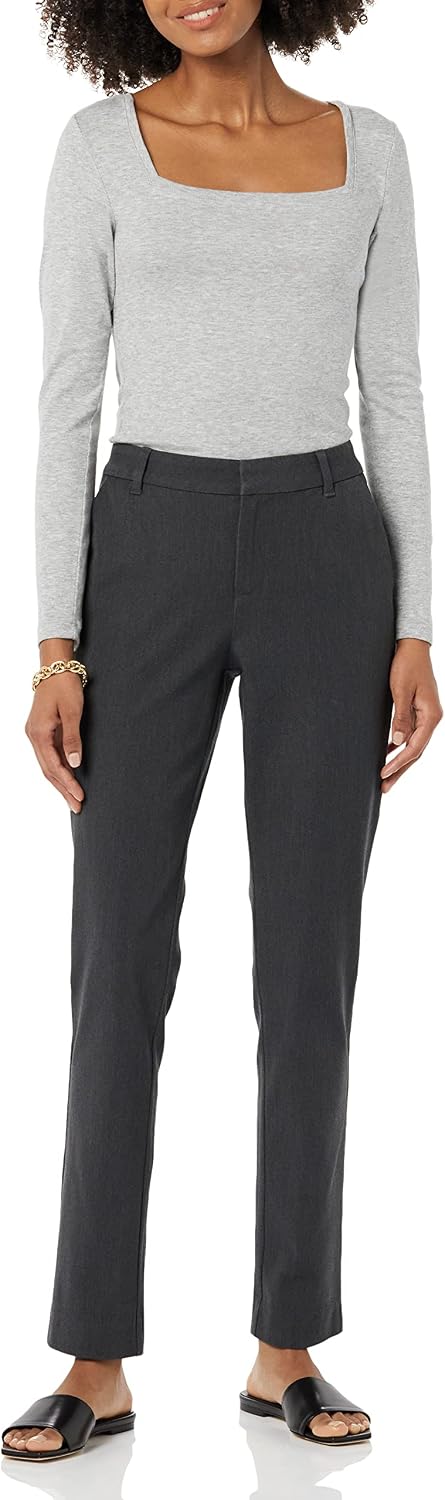 Amazon Essentials Women's Bi-Stretch Full Length Straight Leg Pant