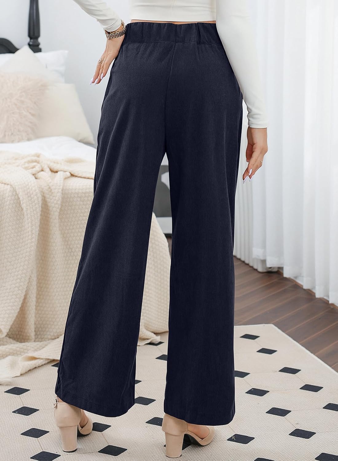 Sidefeel Corduroy Pants Women with Pockets 2026 Fall Clothes