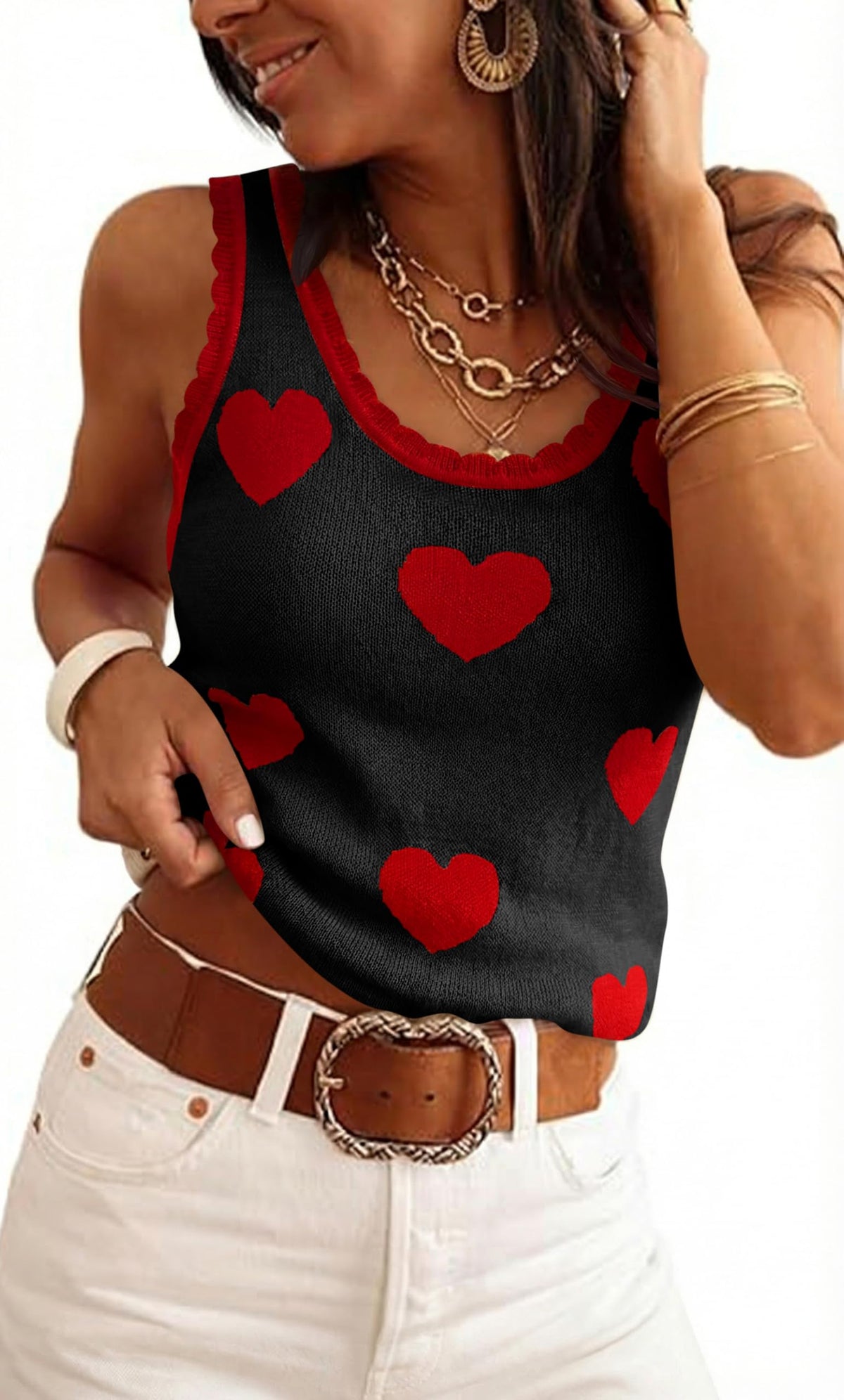 Tankaneo Womens V Neck Tank Tops Sleeveless Ribbed Knit Shirt Sweater Vest