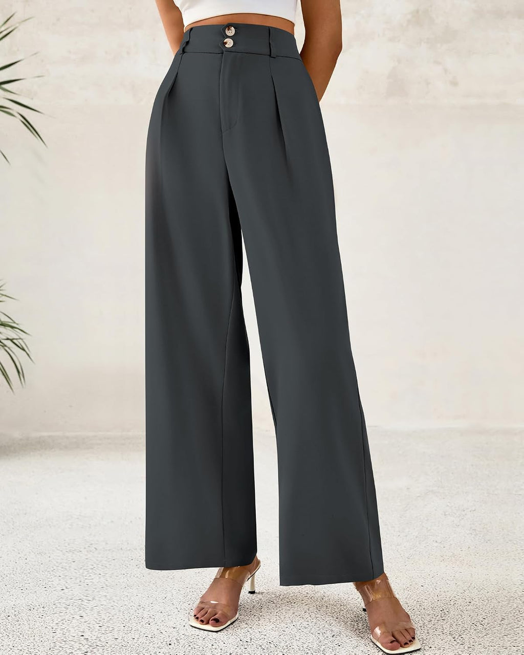 BTFBM Wide Leg Dress Pants Women Business Casual Outfits