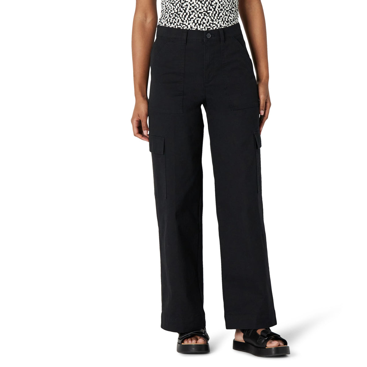 Amazon Essentials Women's High-Rise Relaxed-Fit Stretchy Full-Length Cargo Pants