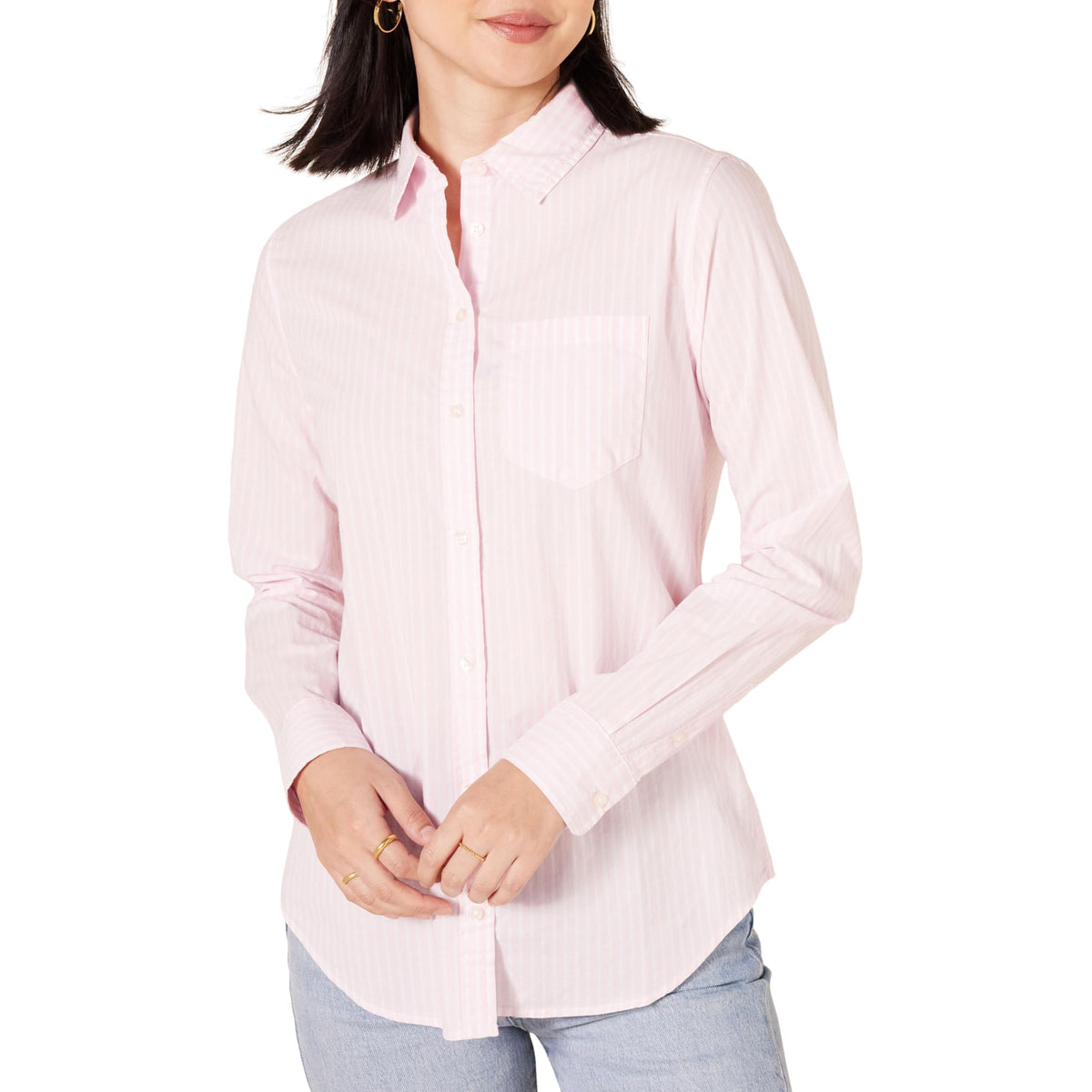 Amazon Essentials Women's Regular-Fit Long-Sleeve Button-Down Cotton Poplin Shirt, Business Casual
