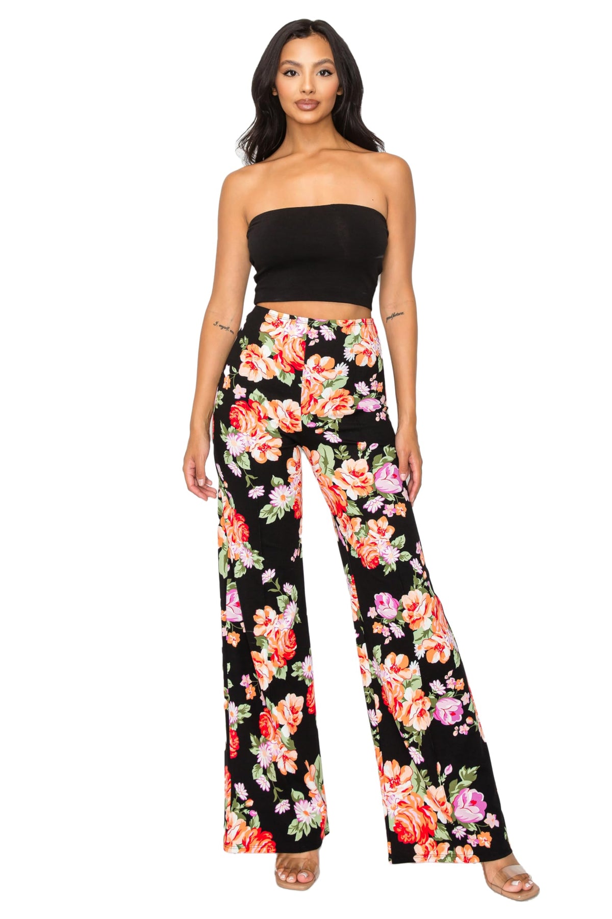 Cemi Ceri Women’s High Waist Wide Leg Dress Pants – Flared Business Slacks for Office, Work & Casual Wear, Stretch Comfort