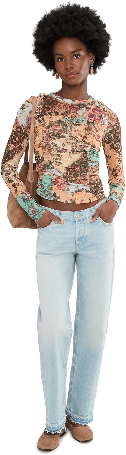 Free People Ariana Long Sleeve Ruched Top