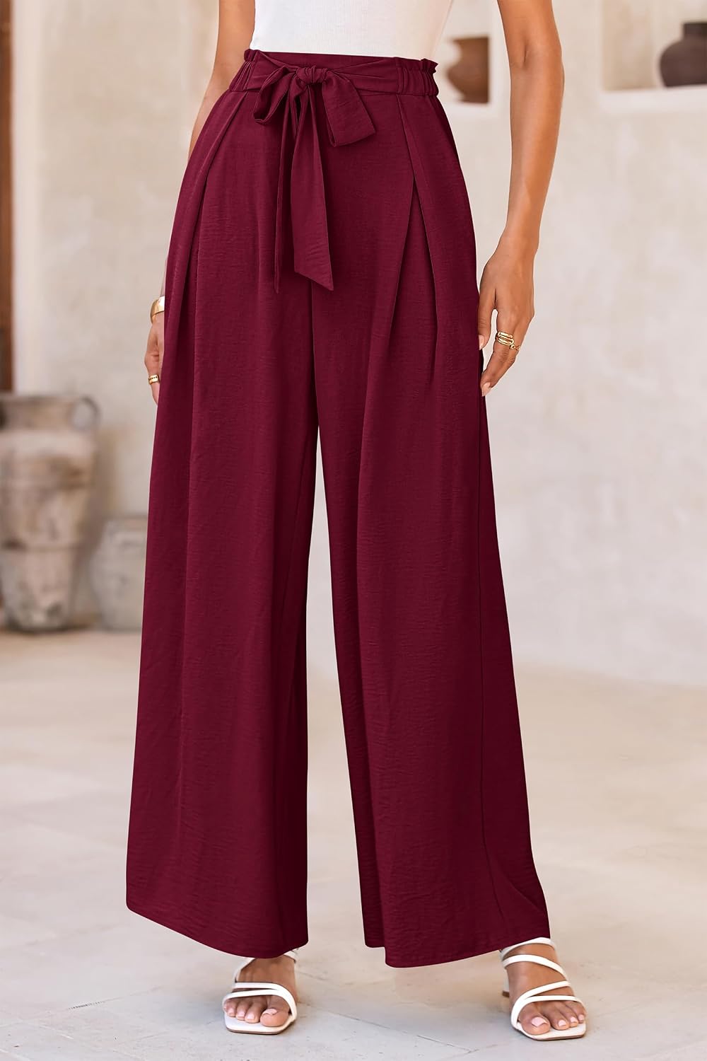 PRETTYGARDEN Women's Palazzo Wide Leg Work Dress Pants