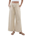 Athlisan Womens Baggy Wide Leg Palazzo Pants Casual Loose Drawstring Elastic Waisted Lounge Trousers with Pockets