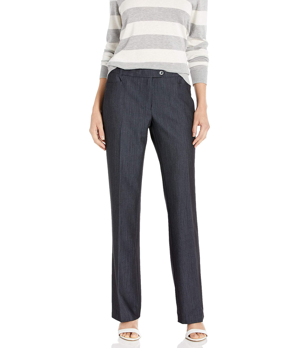 Calvin Klein Women's Classic Fit Straight Leg Lux Suit Pants