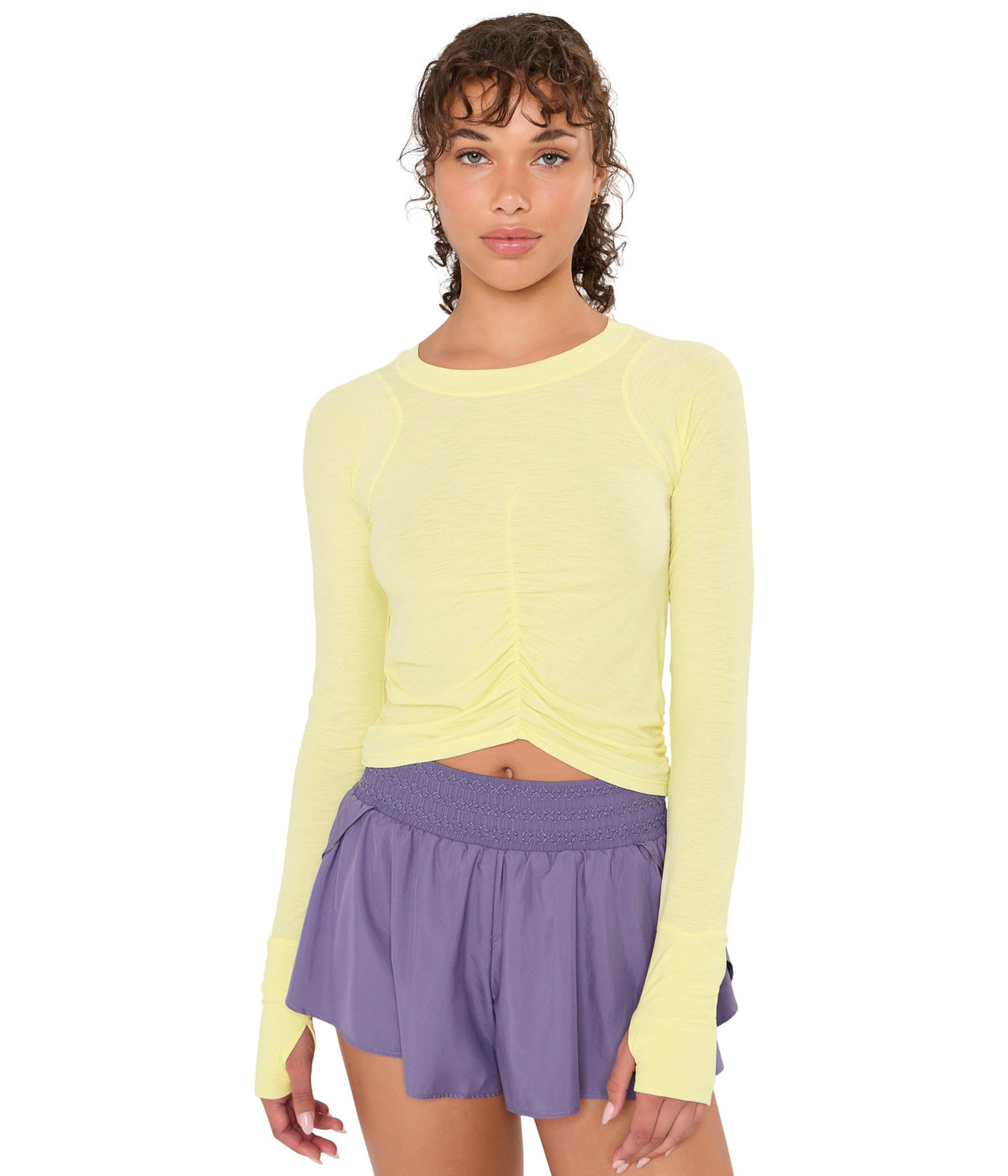 Free People Women's Tempo Ruched Long Sleeve Tee