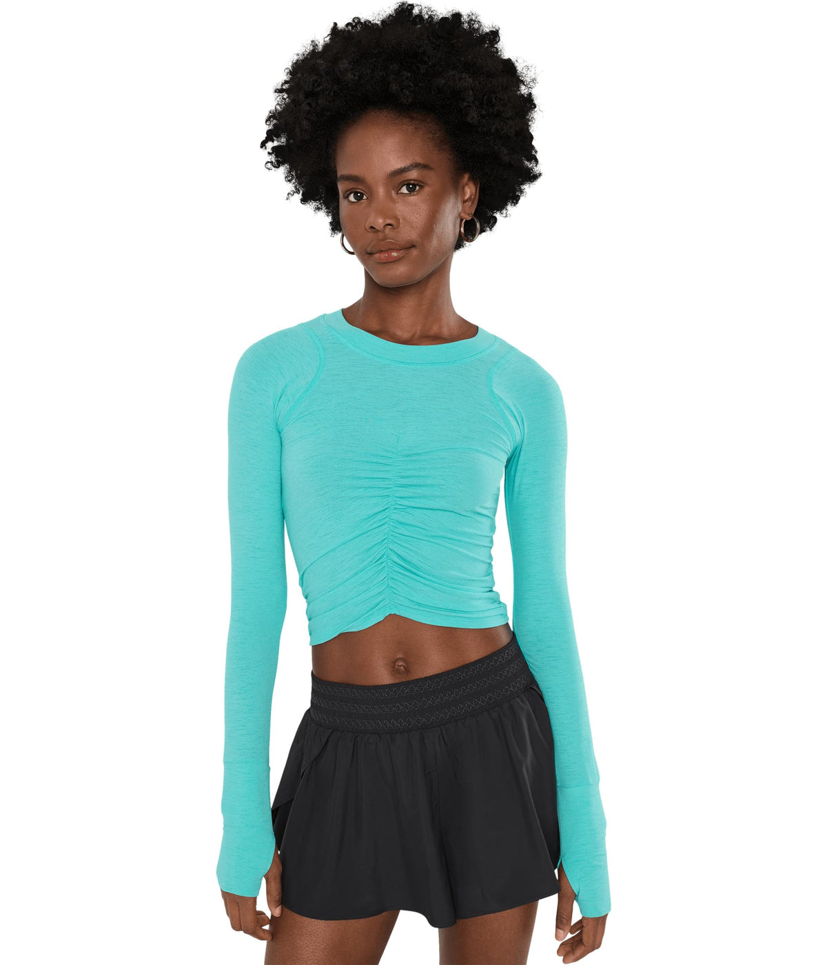 Free People Women's Tempo Ruched Long Sleeve Tee