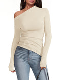 Meetrendi Women Sexy Off Shoulder Tops Dressy Long Sleeve Fall Shirts 2026