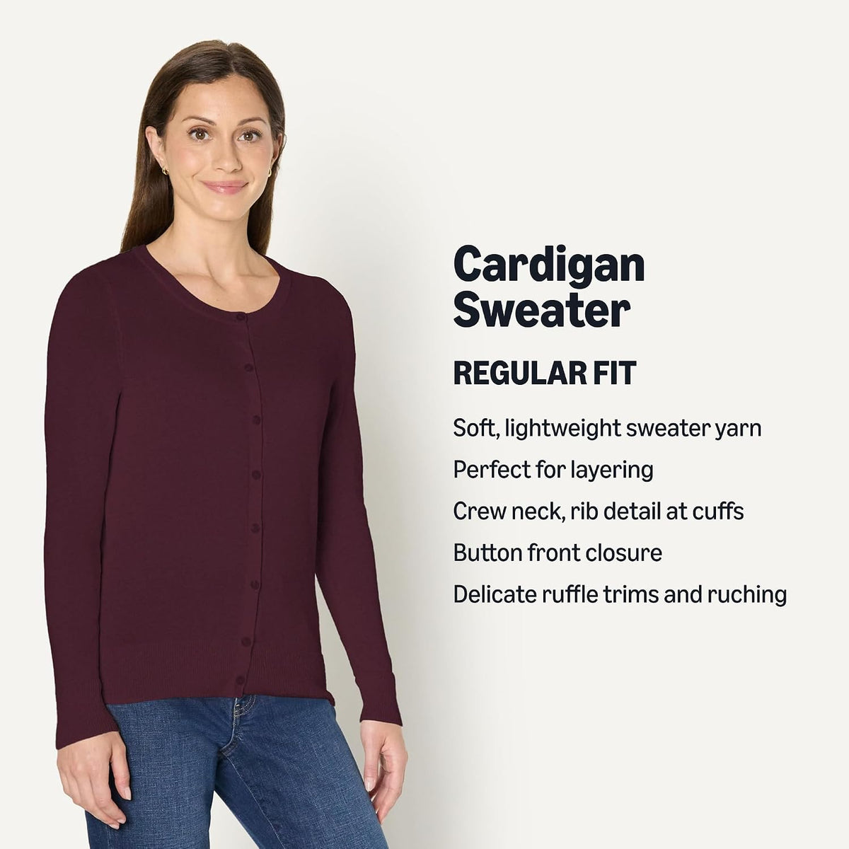 Amazon Essentials Women's Lightweight Crewneck
