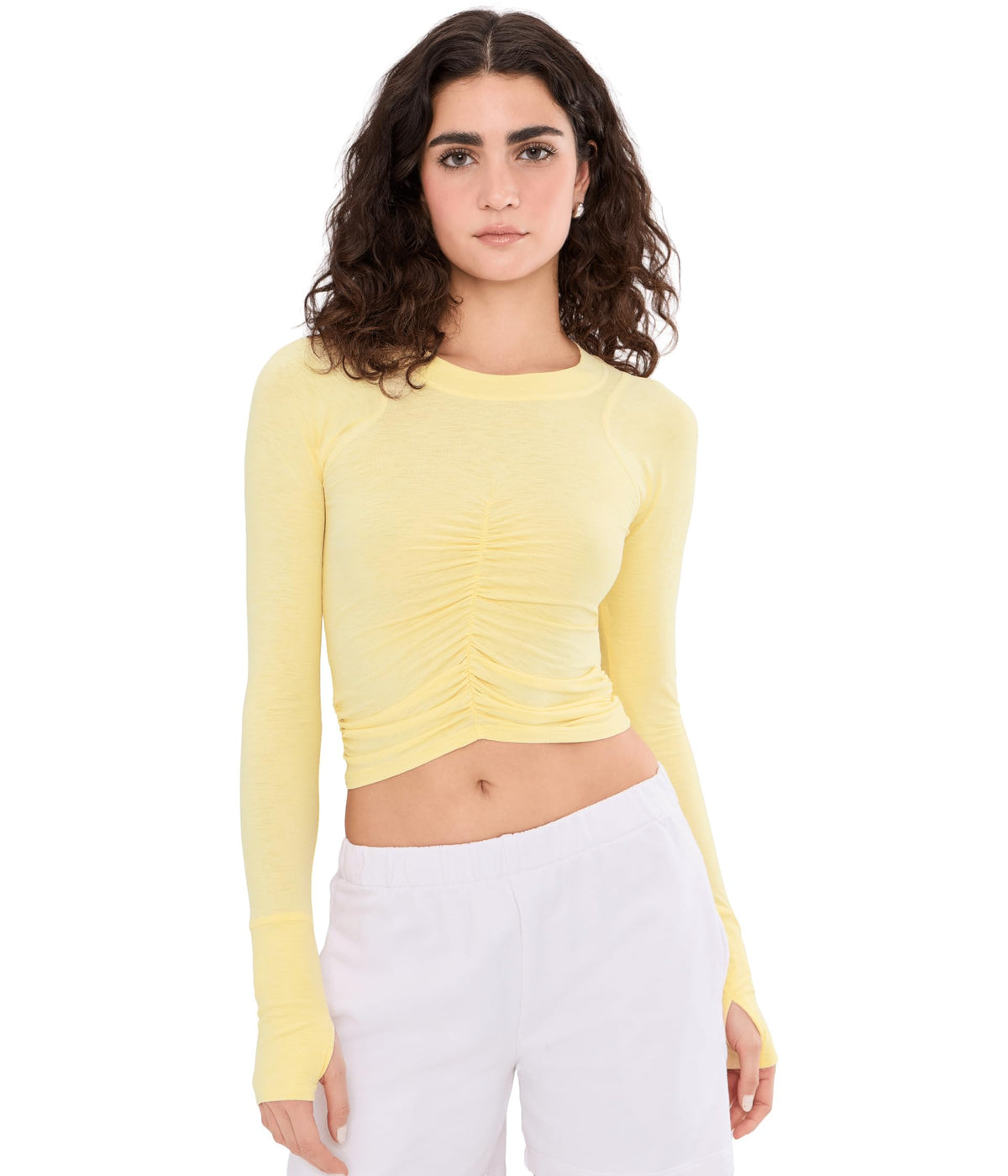 Free People Women's Tempo Ruched Long Sleeve Tee