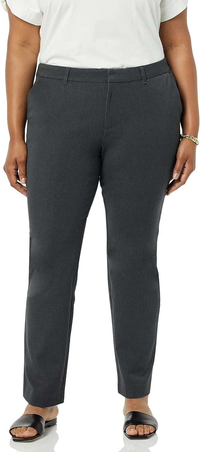 Amazon Essentials Women's Bi-Stretch Full Length Straight Leg Pant