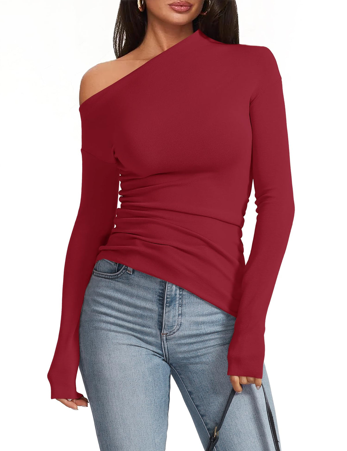 Meetrendi Women Sexy Off Shoulder Tops Dressy Long Sleeve Fall Shirts 2026