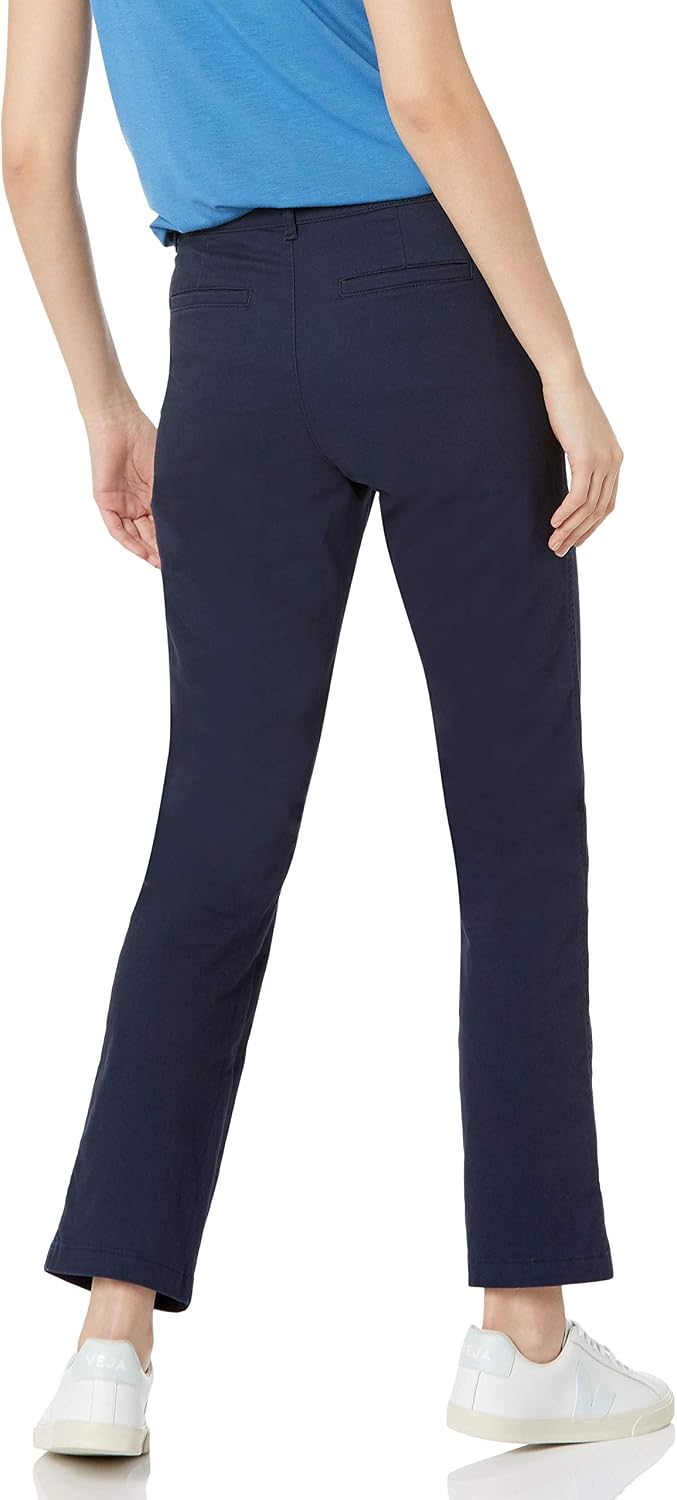 Amazon Essentials Women's Slim Fit Straight Leg Stretch Twill Chino Pant
