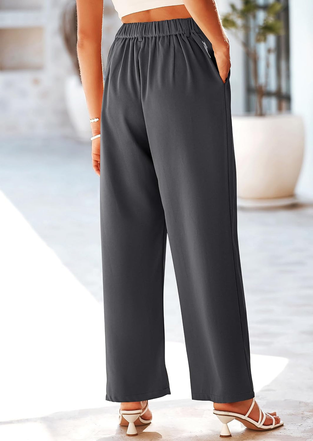 PRETTYGARDEN Women's Flowy Wide Leg Dress Pants