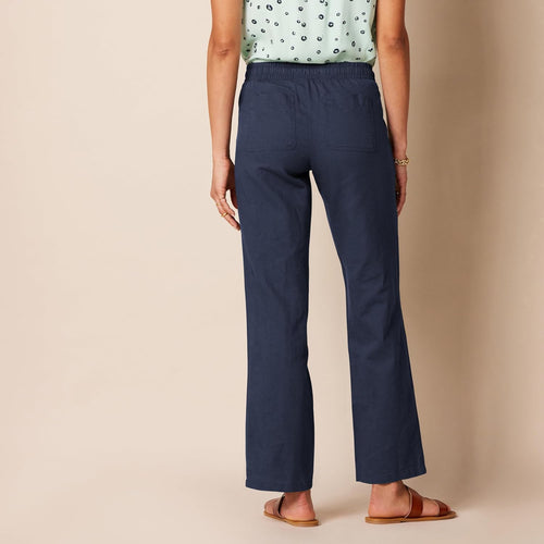 Amazon Essentials Women's Linen Blend Drawstring Relaxed Fit Wide Leg Pants (Available in Plus Size)