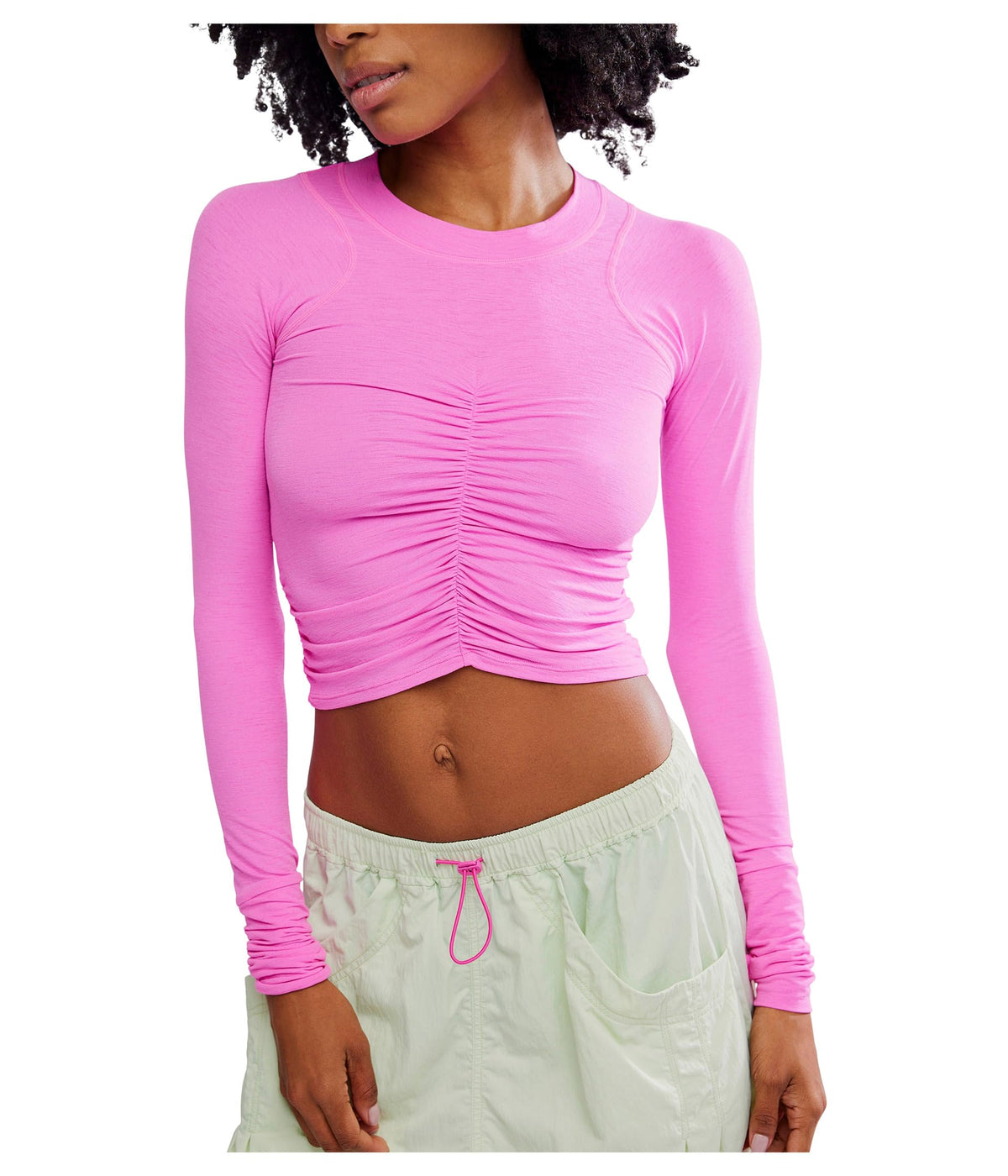 Free People Women's Tempo Ruched Long Sleeve Tee