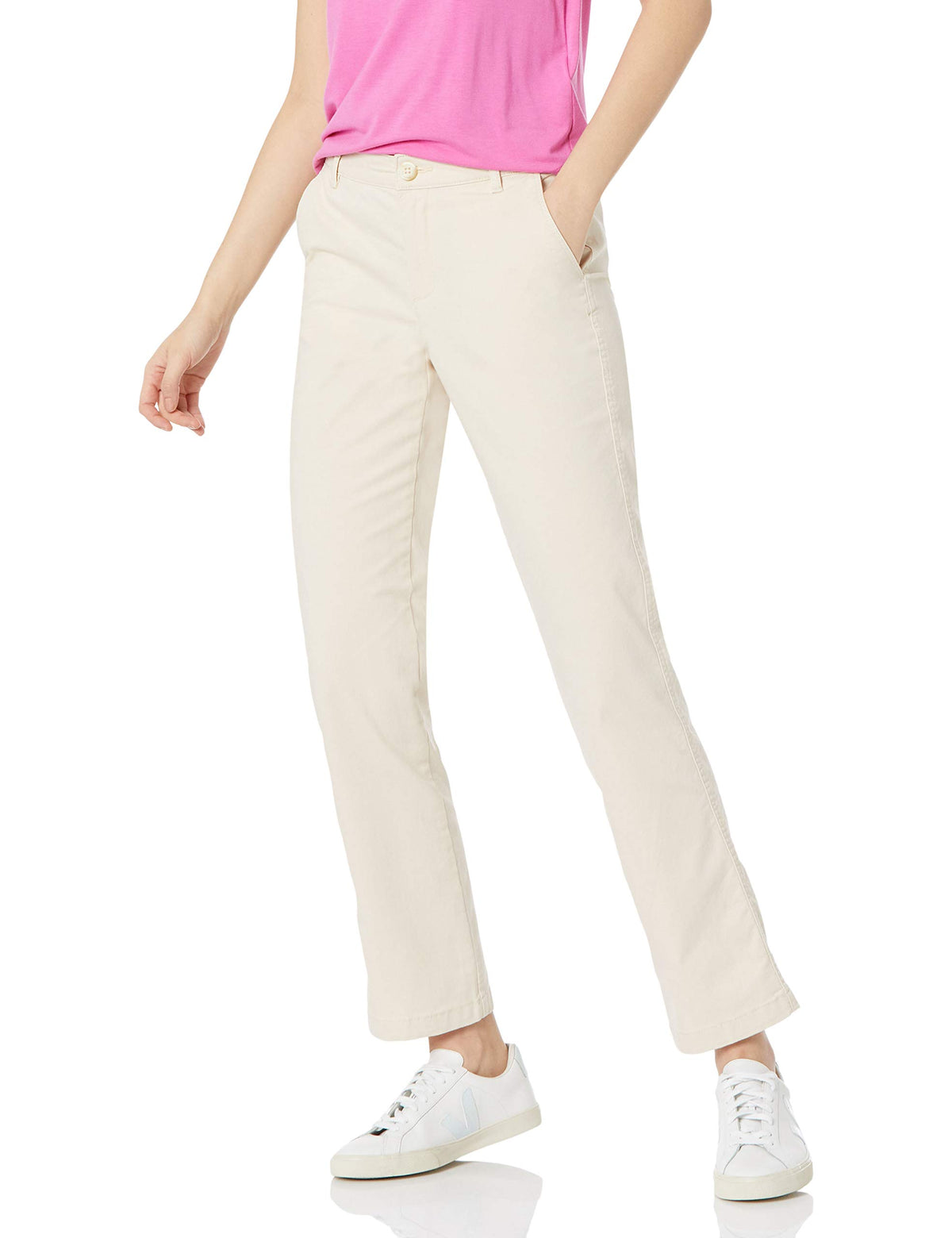 Amazon Essentials Women's Slim Fit Straight Leg Stretch Twill Chino Pant
