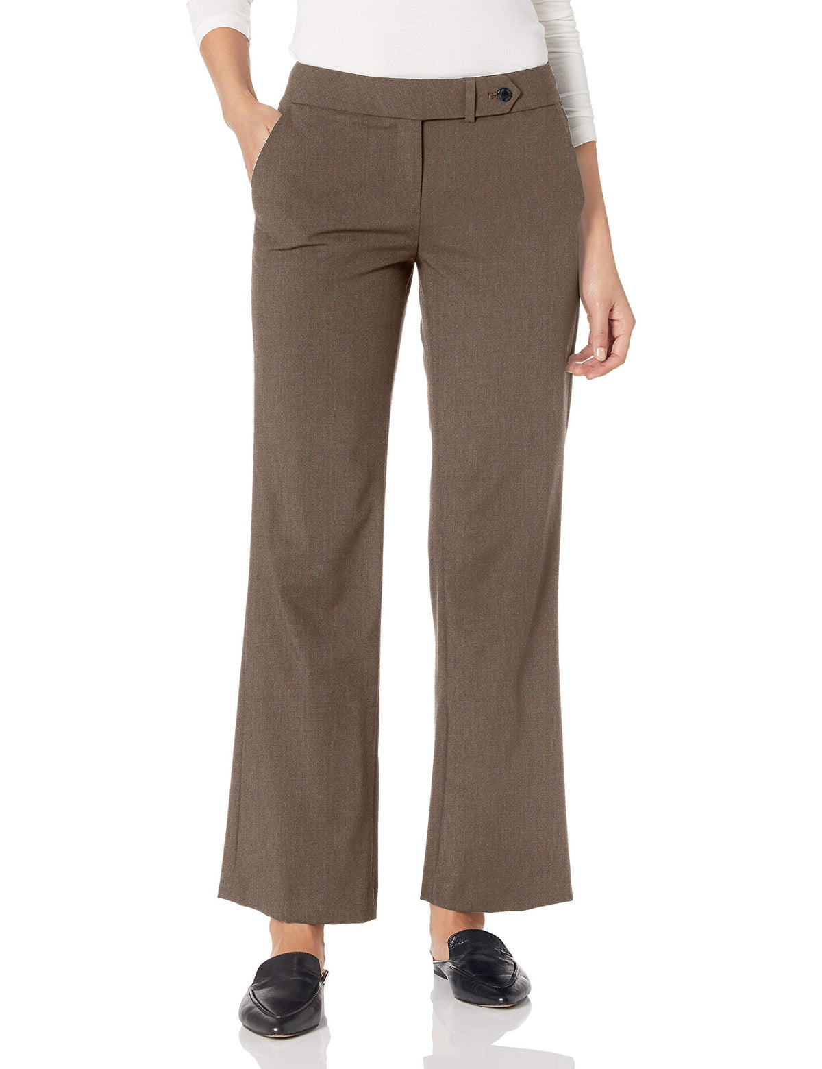 Calvin Klein Women's Classic Fit Straight Leg Lux Suit Pants