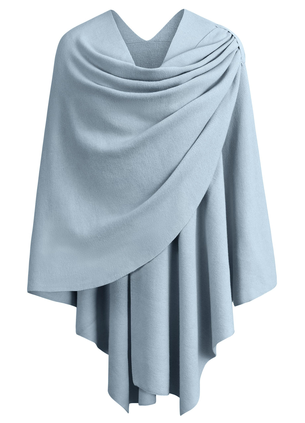 PULI Womens Cross Front Poncho Shawl Wrap Elegant Wedding Formal Gift
