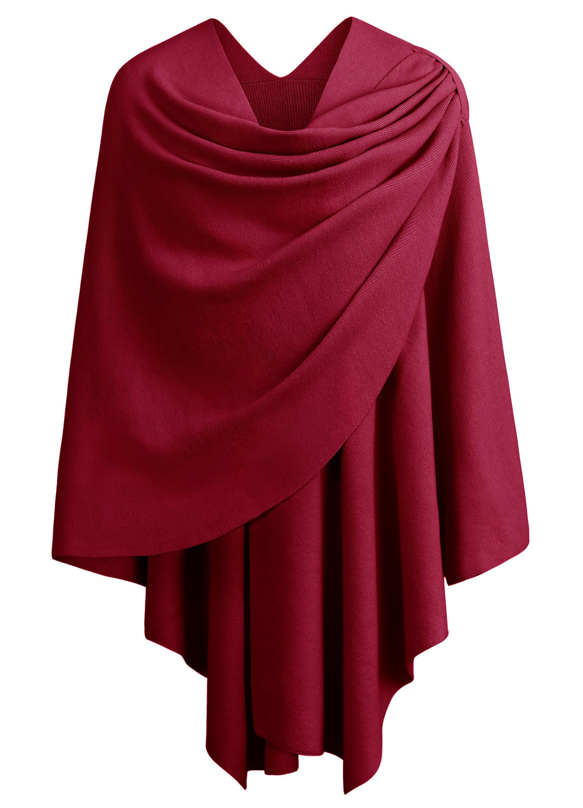 PULI Womens Cross Front Poncho Shawl Wrap Elegant Wedding Formal Gift