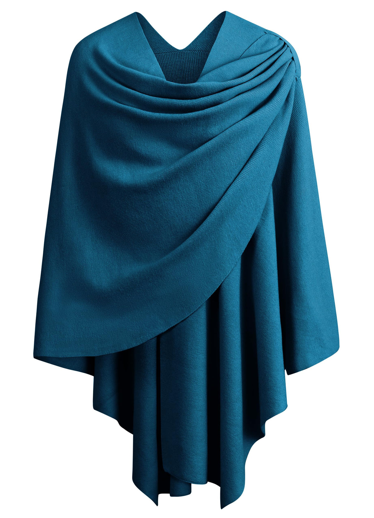 PULI Womens Cross Front Poncho Shawl Wrap Elegant Wedding Formal Gift