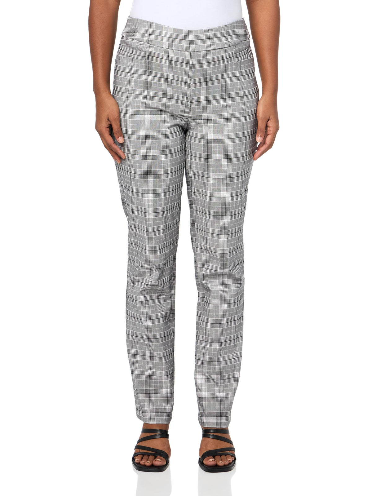 Briggs New York Women’s Pull On Dress Pants 4 Pockets Straight Leg Stretchy Office Casual Work Slacks