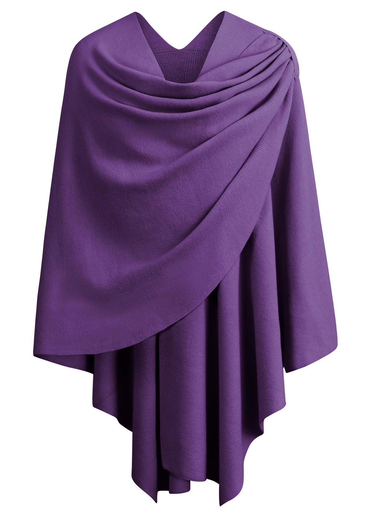 PULI Womens Cross Front Poncho Shawl Wrap Elegant Wedding Formal Gift