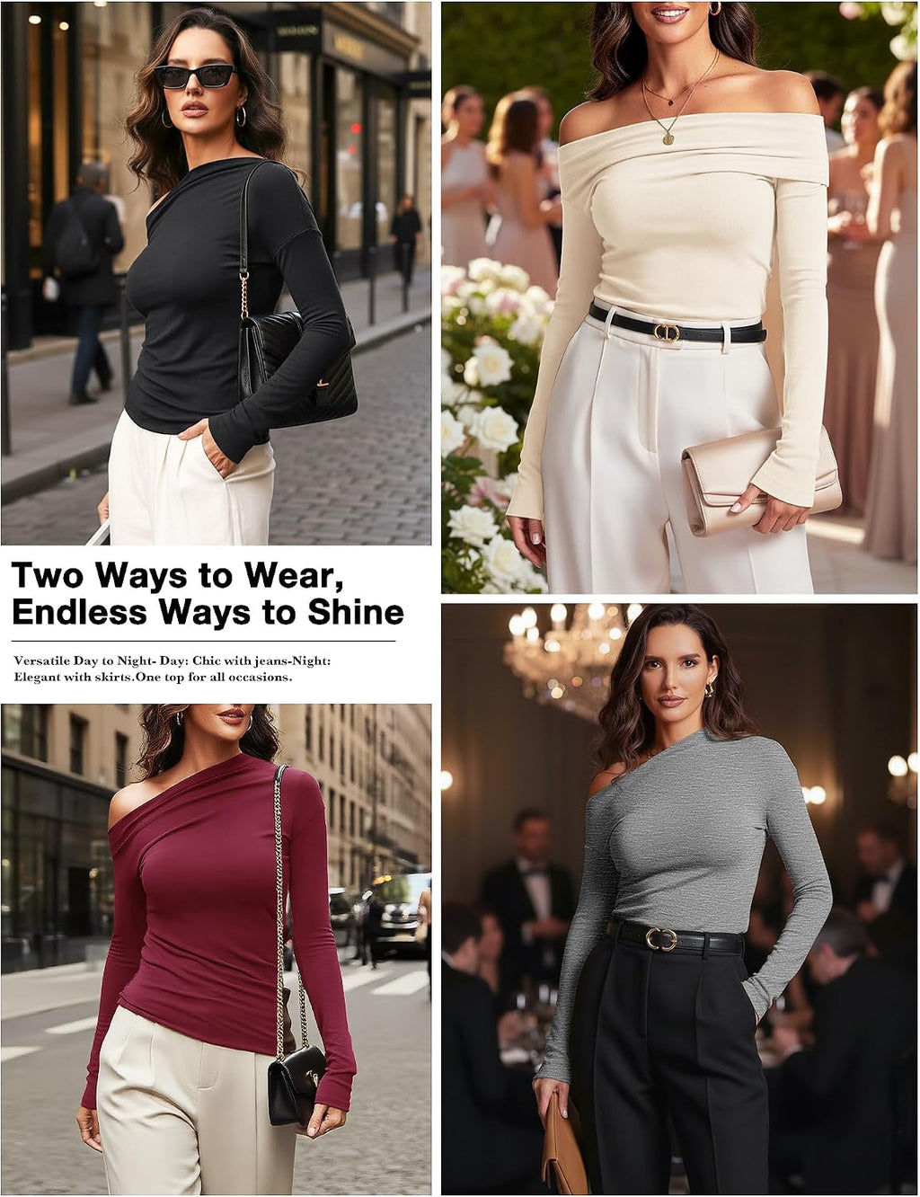 Meetrendi Women Sexy Off Shoulder Tops Dressy Long Sleeve Fall Shirts 2026