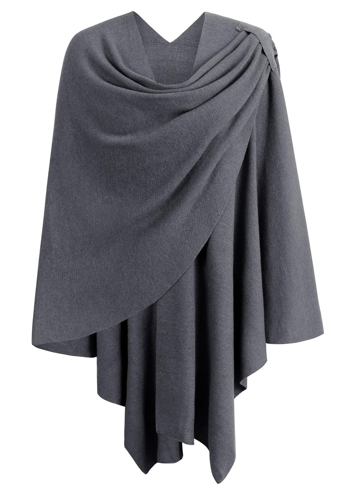 PULI Womens Cross Front Poncho Shawl Wrap Elegant Wedding Formal Gift
