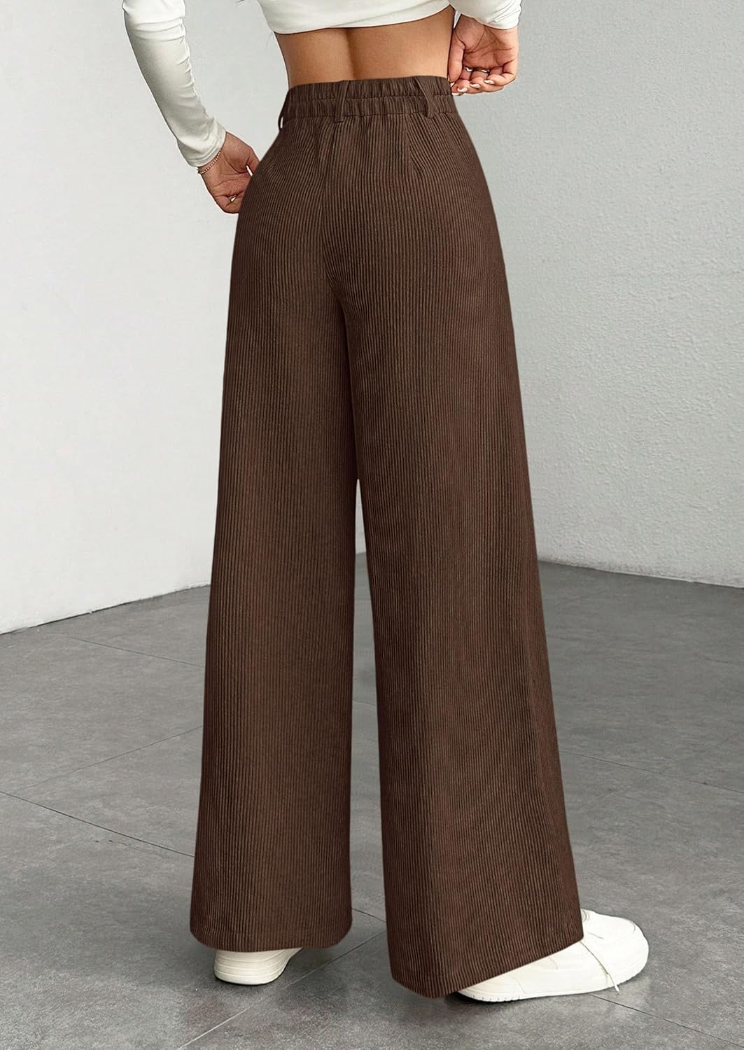 PRETTYGARDEN Women's High Waisted Corduroy Pants Casual